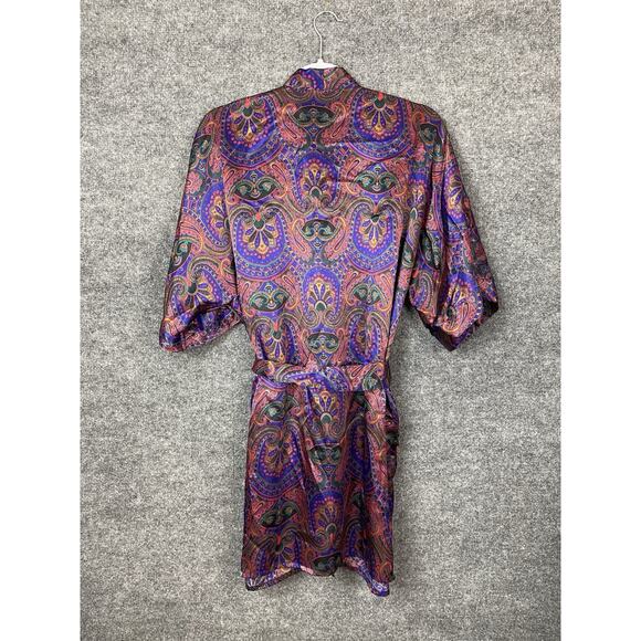 1990s Y2K Frederick's of Hollywood Silk Kimono Style Robe, Hong Kong, Size M - Picture 7 of 8